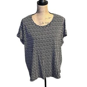 Kate Parks Black and Tan Polka Dot Top